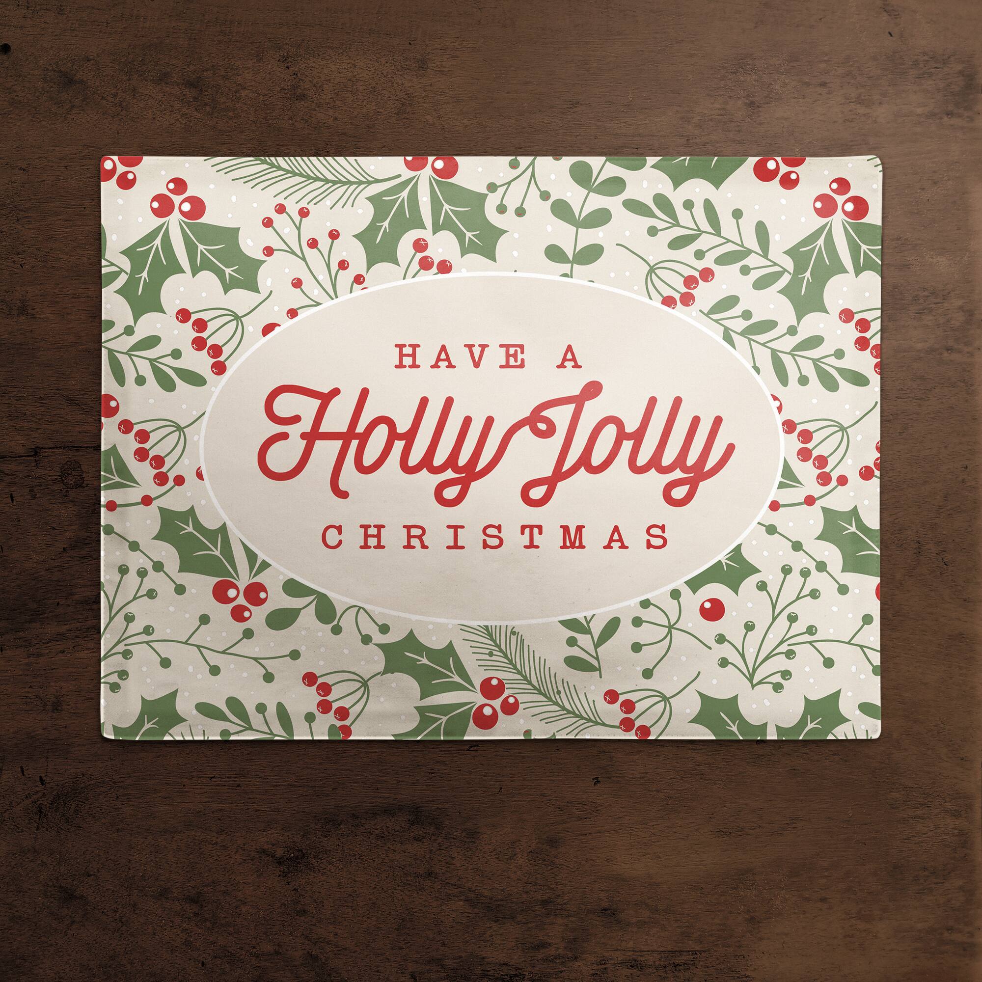 Holly Jolly Poly Twill Placemat